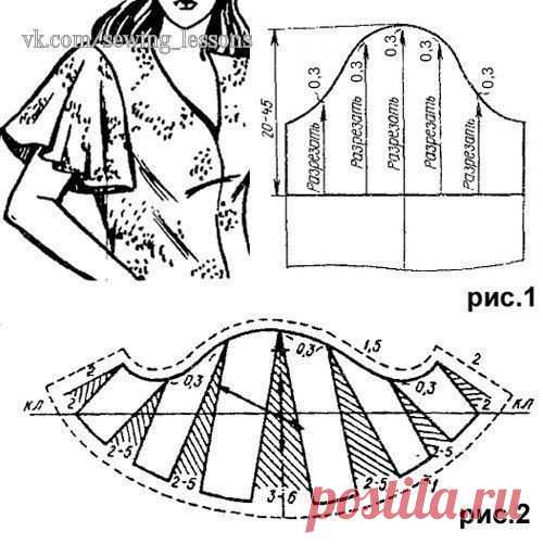Моделирование коротких рукавов: фонарик, волан, рукав с буфами Моделирование коротких рукавов: фонарик, волан, рукав с буфамиРукава в женской одежде отличаются большим разнообразием. И все разнообразие покроя рукавов возможно получить, применяя известные приемы моделирования. Рассмотрим некоторые примеры получения разнообразных форм рукавов на...