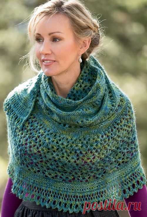 Вязание шали Monsoon из Interweave Knits Spring 2014