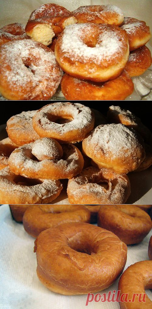Пышки и пончики – готовим самые румяные булочки   / Простые рецепты