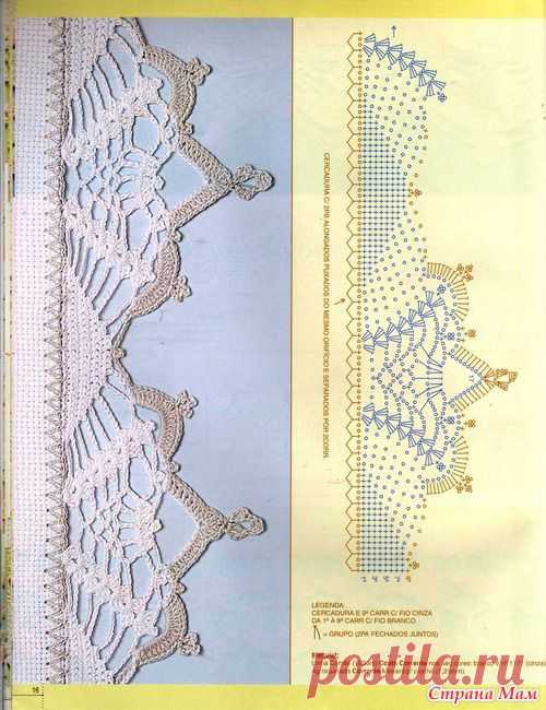 Схемы обвязки края крючком -журнал BARRADINHOS № 12 2010 - Вязание - Страна Мам