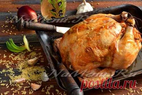 Фаршированная курица в духовке целиком, рецепт с фото