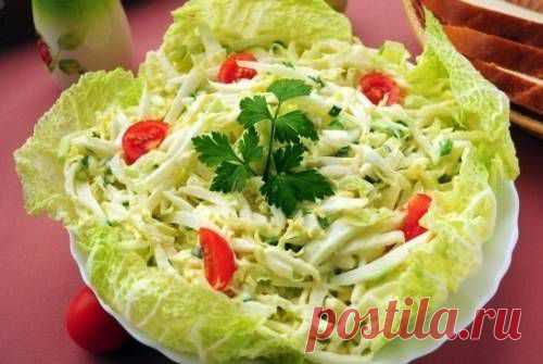 Рецепт салата с белой фасолью и огурцом / Простые рецепты