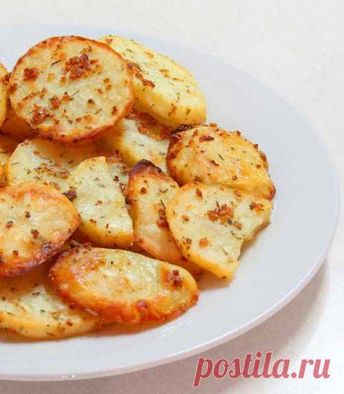 Baked Garlic Potato Slices - Food, Fun, and Happiness