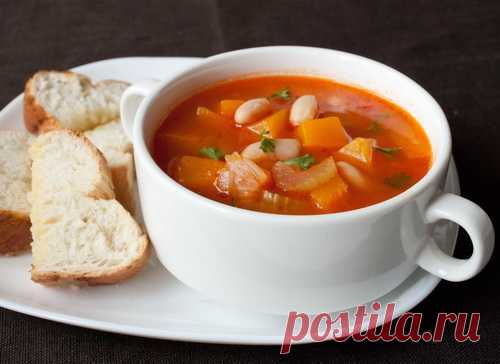 Овощной суп с тыквой и фасолью - Пошаговый рецепт с фото | Блюда из овощей | Первые блюда | Вкусный блог - рецепты под настроение