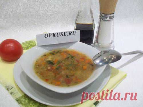 Овощной суп с чечевицей и помидорами / Простые рецепты