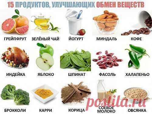 15 продуктов для хорошего обмена веществ