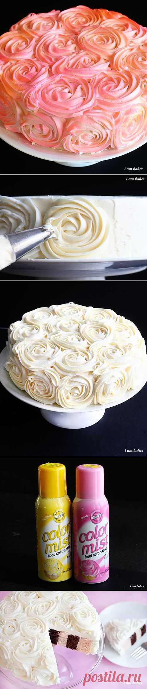 (+1) сообщ - Как украсить торт розами без лишних хлопот | ВКУСНО ПОЕДИМ!