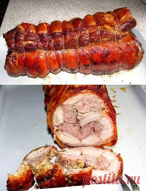 Мясной рулет из свиной грудинки | Четыре вкуса