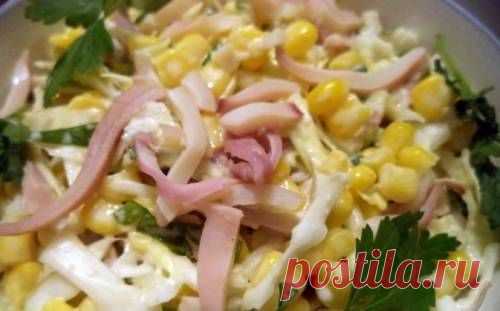 Салат с капустой и кальмарами – рецепт с фото / Простые рецепты