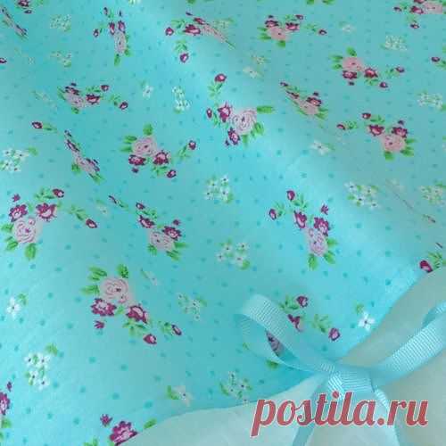 GIGI - BLUE - DELIGHTFUL TINY FLORAL COTTON POLY FABRIC per m SHABBY FRENCH CHIC | eBay