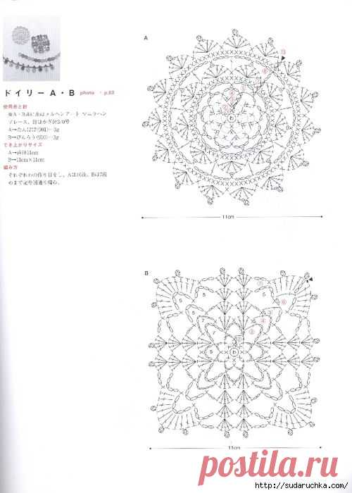 "Crochet Lace". Японский журнал по вязанию.