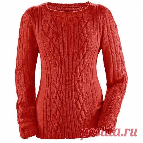 Пуловер цвета ржавчины из Junghans-Wolle!