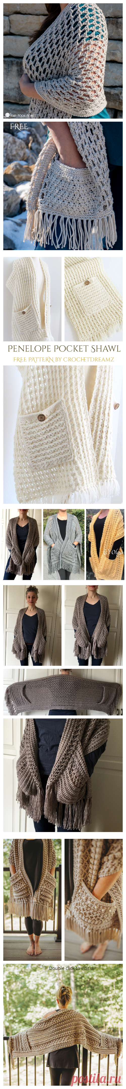 16 Reader's Pocket Wrap Shawl Free Crochet Patterns & Paid - DIY Magazine