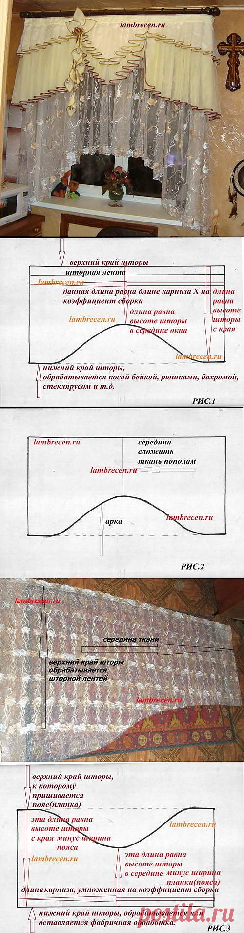 Как сшить штору в виде арки. | ШТОРЫ, ЛАМБРЕКЕНЫ, ДОМАШНИЙ ТЕКСТИЛЬ СВОИМИ РУКАМИ