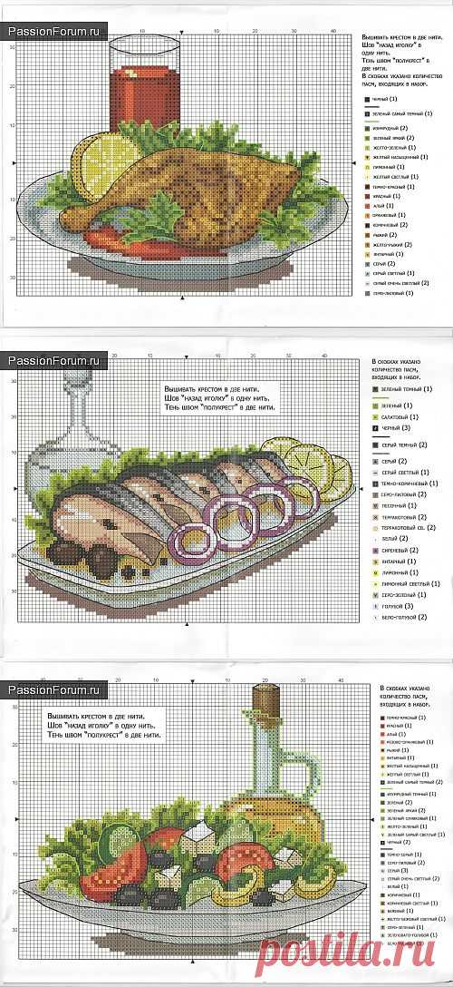 ДЛЯ АППЕТИТА)))) / Схемы вышивки крестиком / PassionForum - мастер-классы по рукоделию