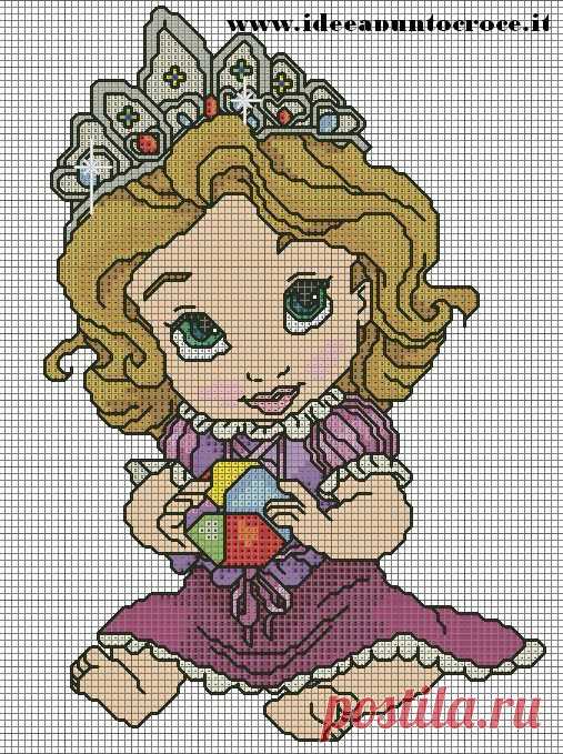 (9) BABY RAPUNZEL cross stitch | для детей