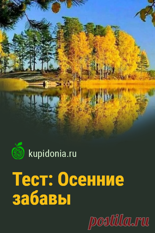 Тест: Осенние забавы. Интересный тест об осени. Проверьте свои знания!