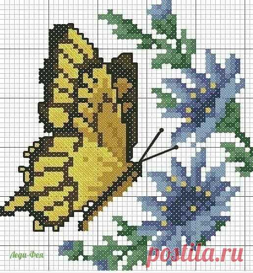 ​Вышивка бабочек