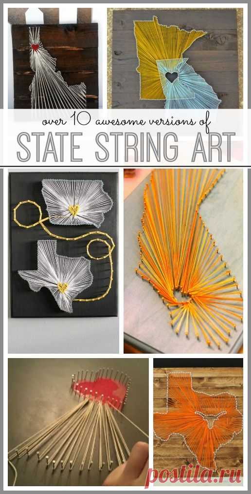 15 Ideas to Make String Arts | Pretty Designs