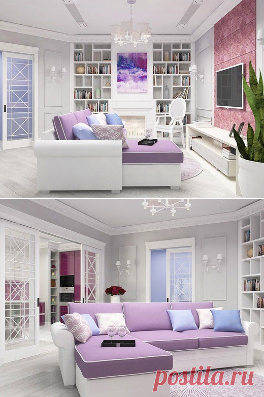 Квартира в фиолетовом цвете  - Дизайн интерьеров | Идеи вашего дома | Lodgers