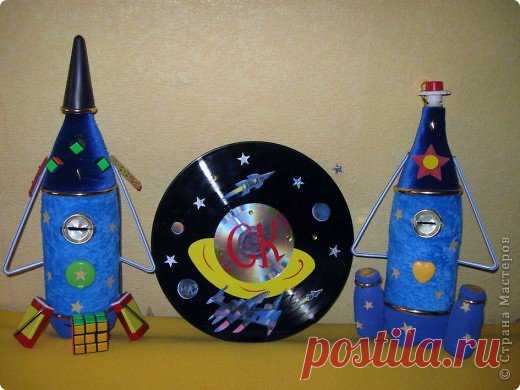 Ракета из бутылки ко дню космонавтики. Поделка ко Дню космонавтики. Поделка ко Дню космонавтики в детский сад.