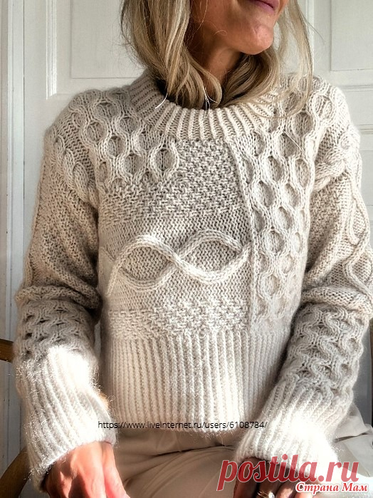 Джемпер NORTHWEST by Knits from Oslo. Спицы. Размеры: XS/S (M/L) XL/XXL Соответствуют окружность груди: 76-90 (91-106) 107-124 см Измерения готового пуловера: Окр. в области груди: ок. 102 (112) 126 см Длина: 52 (56) 60 см
