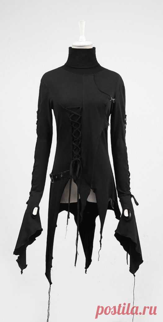 (2) asymmetric black long sleeve tunic <3 | Yes i'm a girl, and sometimes I like to wear | Туники, Готы и Куртки