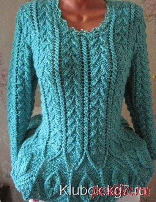 Женский свитер спицами. Автор Муза | Клубок