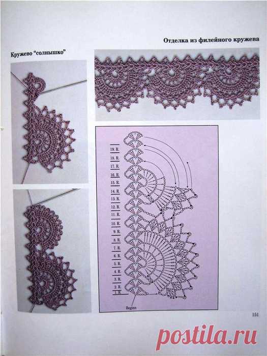 Кружева,выполненные в технике филейного вязания 






