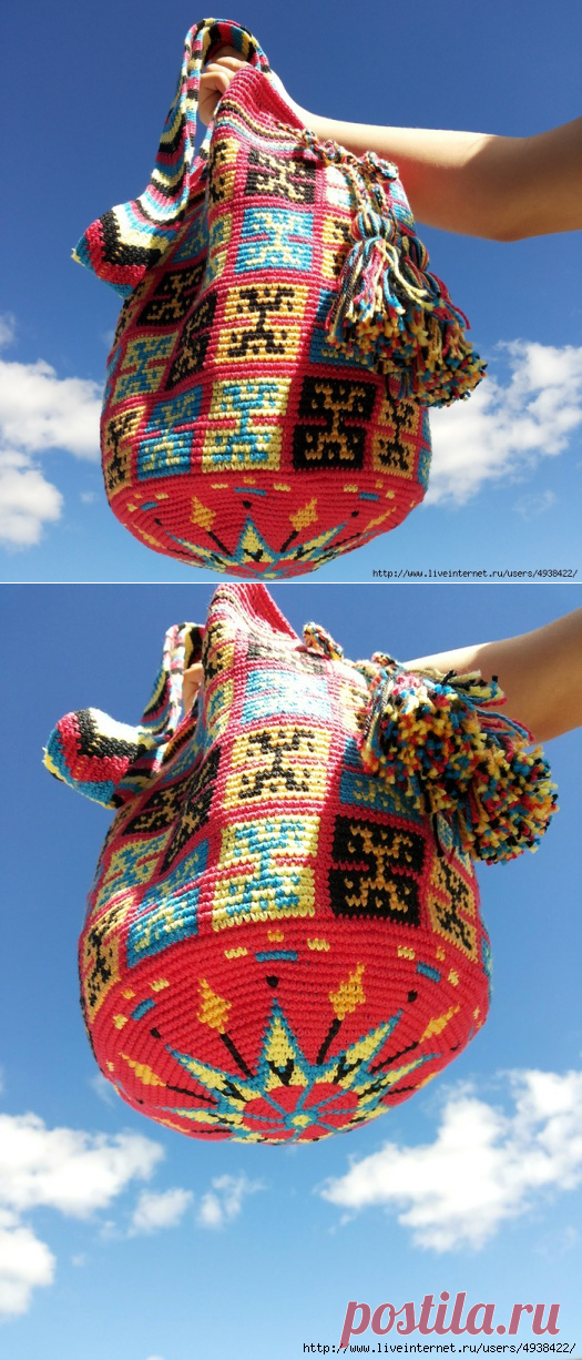 Сумки Вайуу-колумбийская mochila.Фото,схемы,видео.