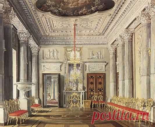 The Marble Diningroom, Gatchina Palace, Edward Petrovich Hau, 1880  |  Pinterest • Всемирный каталог идей