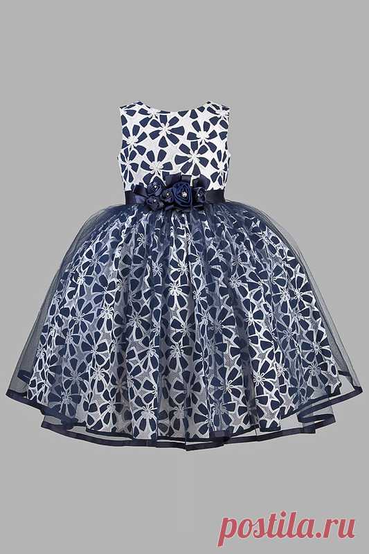 Купить Платье праздничное Perlitta PSA071501 ТЕМНО-СИНИЙ со скидкой в интернет-магазине kupivip.ru - распродажа