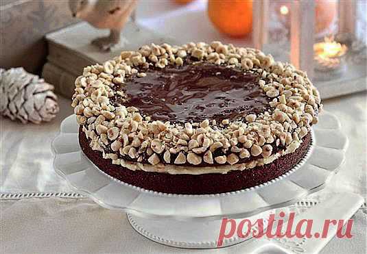 Шоколадный новогодний торт из Пьемонта - пошаговый рецепт с фото