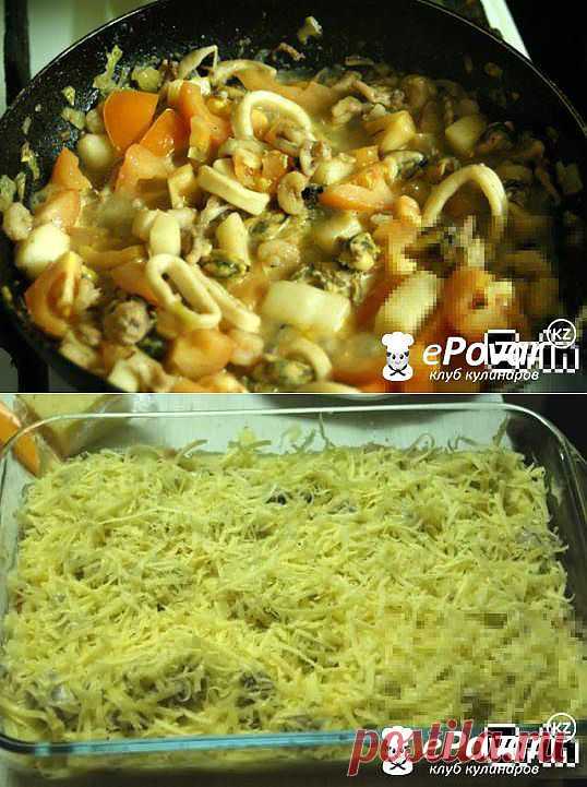 Картофельная запенка с морепродуктами под грибным соусом — Рецепт приготовления с фото — Горячие блюда, Запеканки
