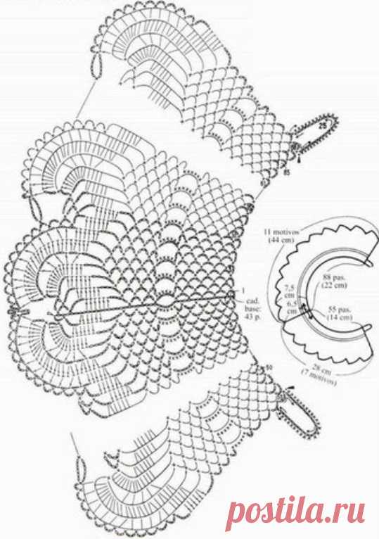 Красивый воротничок крючком