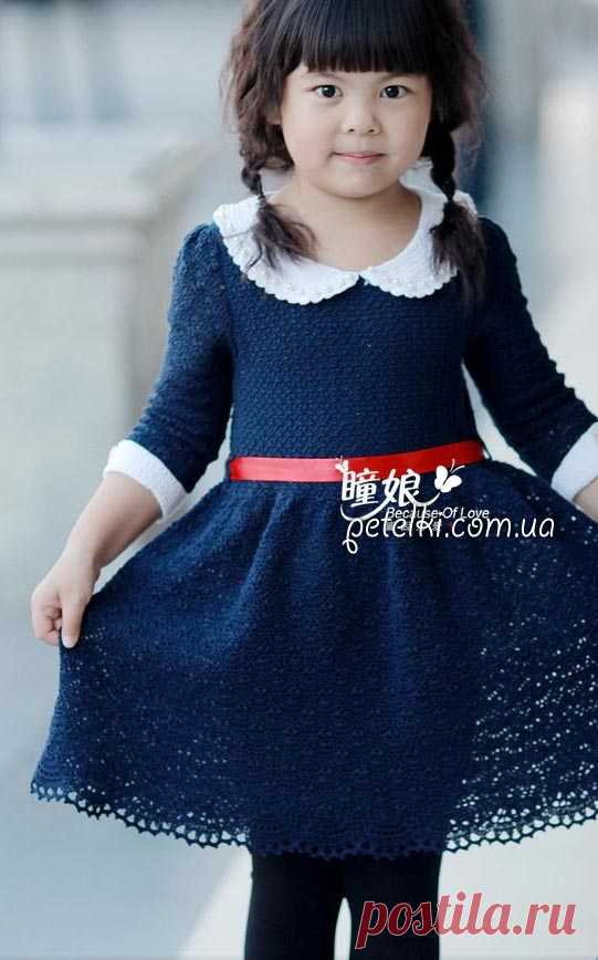 Красивое платье для девочки ТИХОНЯ. Схемы вязания крючком
