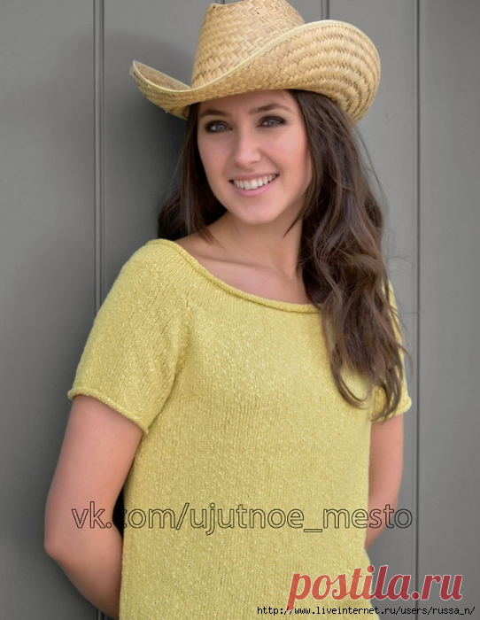 Топ (летний джемпер) HORIZON от Ким Харгрейвз. Спицами. Все размеры. / Обсуждение на LiveInternet - Российский Сервис Онлайн-Дневников
