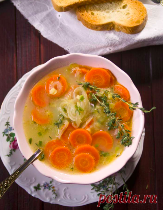 Густой суп из свежей моркови