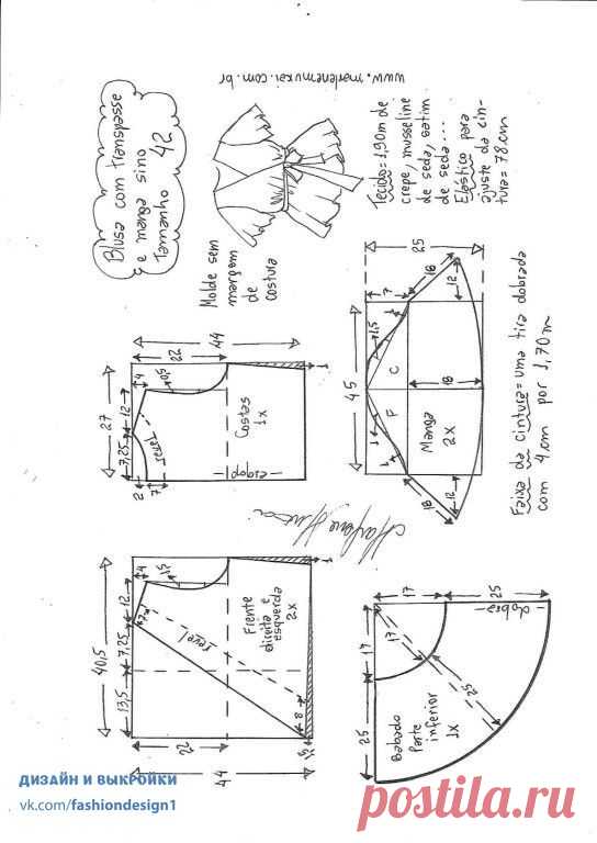 Шикарная блуза. Выкройки на все размеры (Шитье и крой) – Журнал Вдохновение Рукодельницы