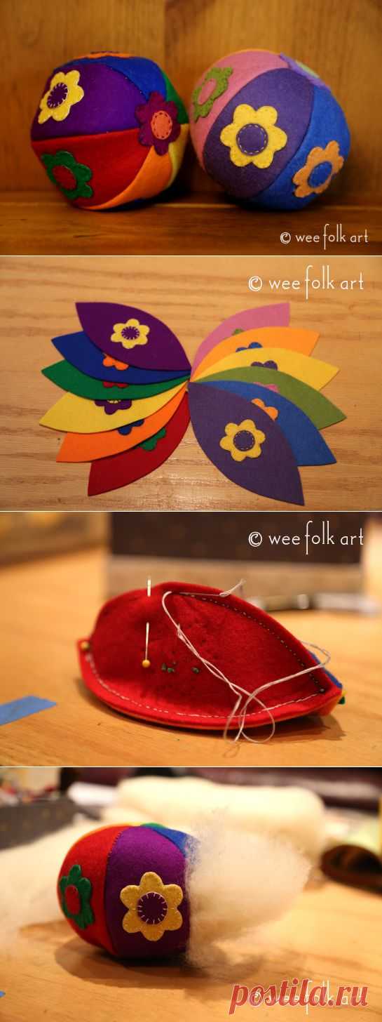 Rainbow Wool Felt Balls | Wee Folk Art
