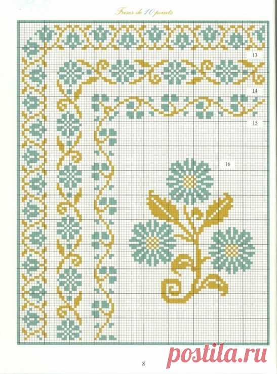 Pin by Marcia P. on Counted Cross Stitch - Borders