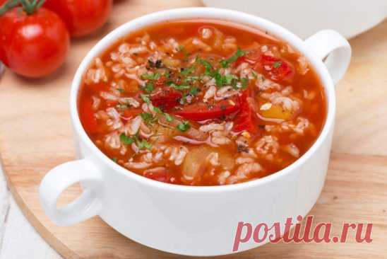 Рецепт ужина от Анны Изольдовны
Томатный суп с рисом и овощами