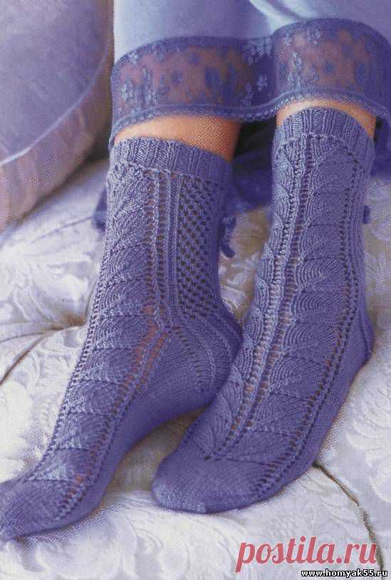 Красивые ажурные носочки | «Хомяк55.ру» сайт о вязании