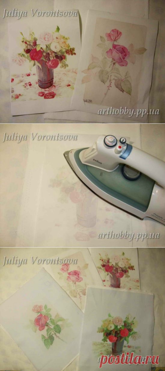 Перенос картины на ткань для вышивки лентой МК от Юлии Воронцовой