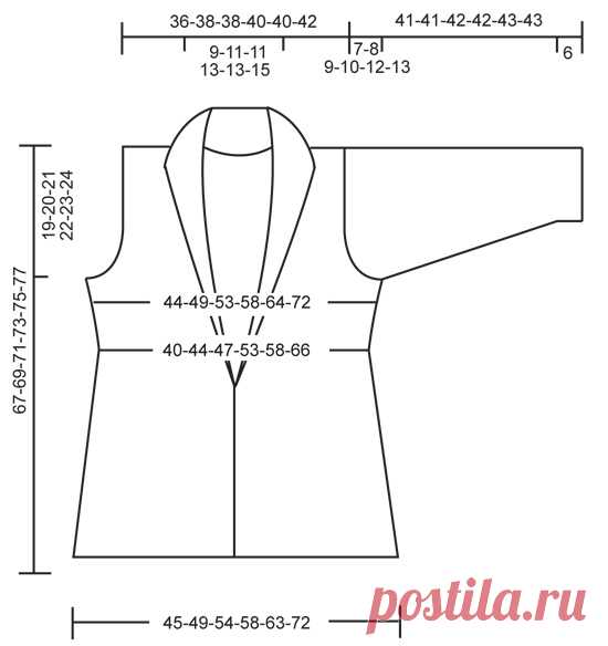 Схема вязания Жакет: После восьми DROPS 159-21 After Eight