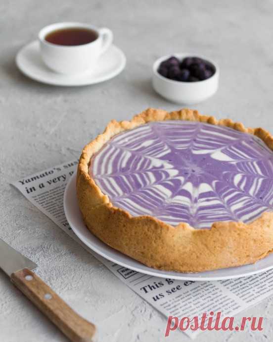 Чернично-ванильный творожный пирог