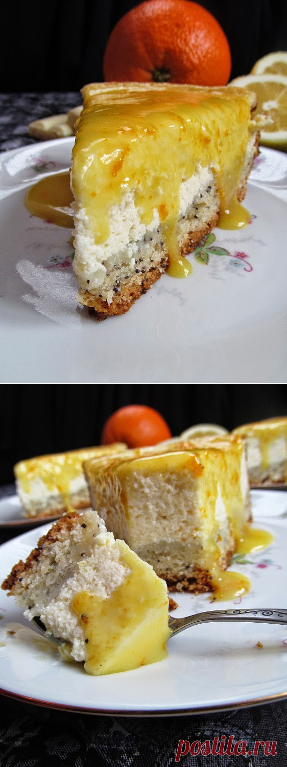 Постигая искусство кулинарии... : Творожный пирог с шоколадно-апельсиновым соусом.