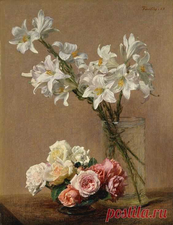 Henri Fantin-Latour(Roses and Lilies)