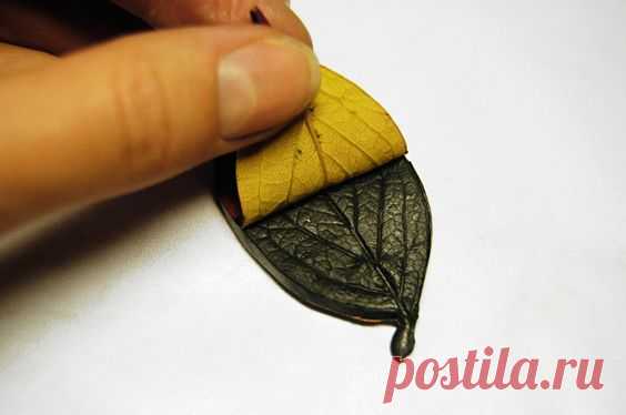 tutorial for making clay earrings | How to Make Metallic Leaf Jewelry – DIY Polymer Clay Tutorial « DiY ...