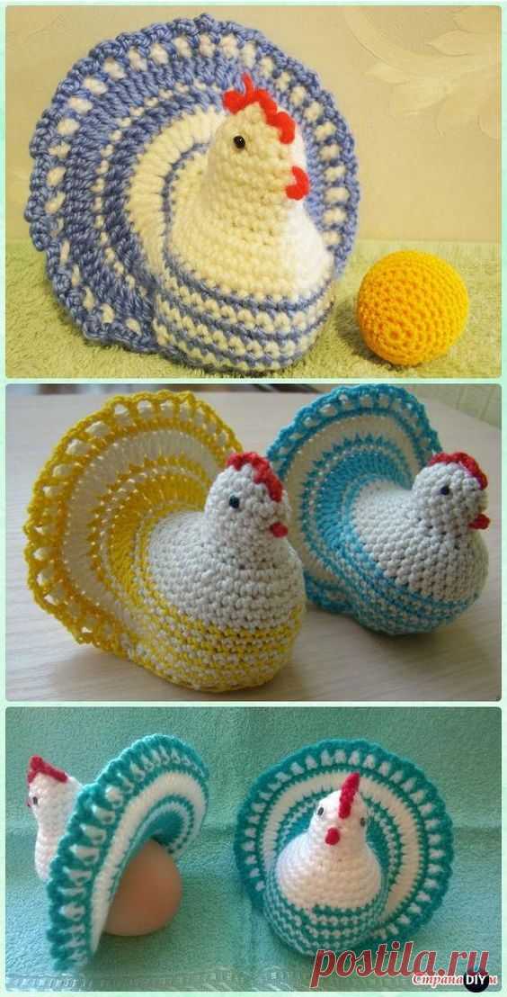 Crochet Easter Chicken with Open Tail Free Pattern [Egg Cozy Video] - #Crochet Easter #Chicken Free Patterns